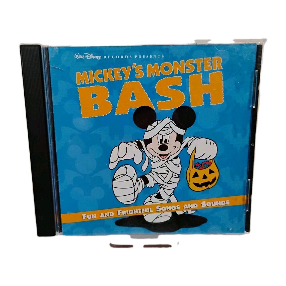 Walt Disney Records Mickey's Monster Bash CD Album 2000 Halloween 60678-7